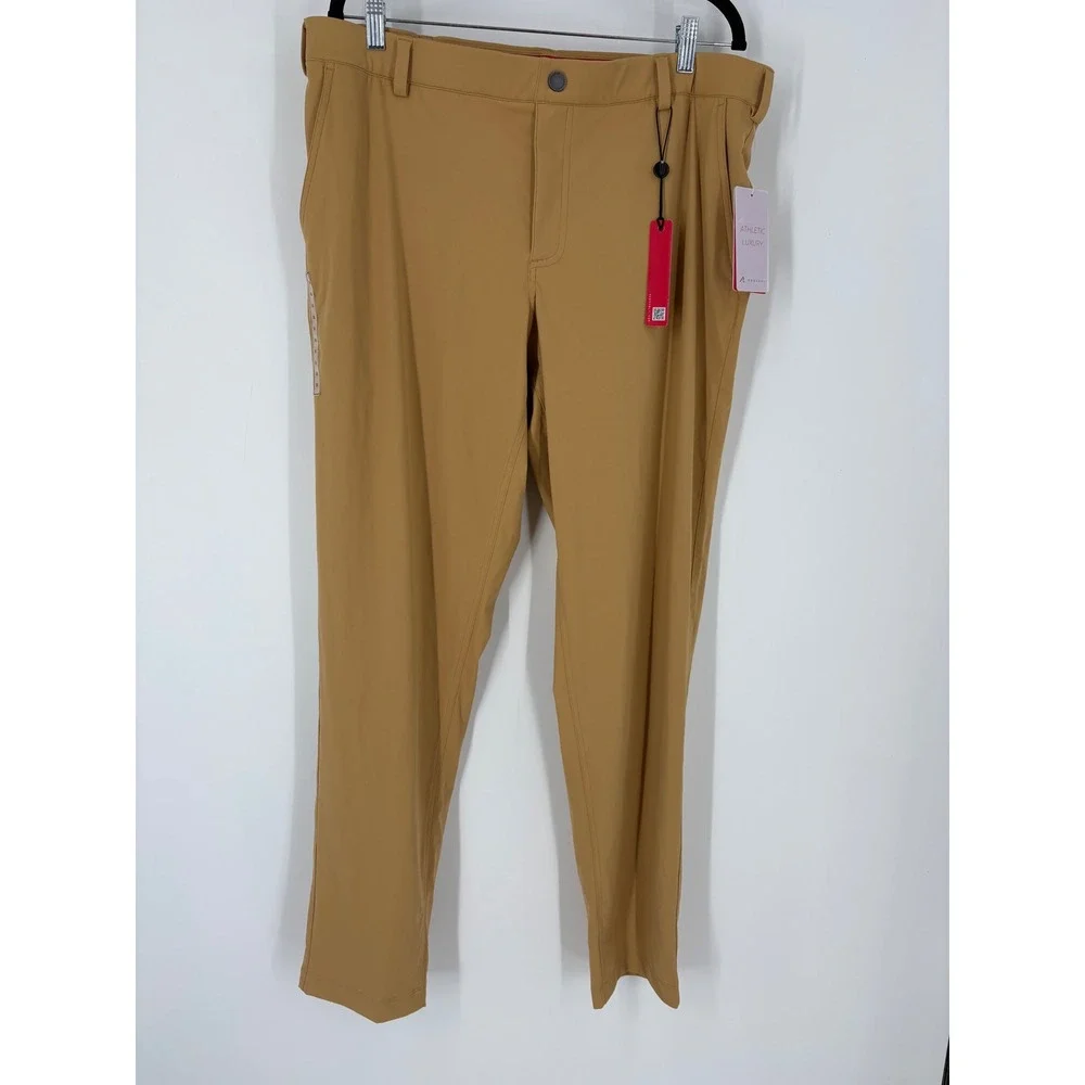 Redvanly Bradley Trouser Mens XXl Cappuccino Tan Athletic Luxury Golf Pants